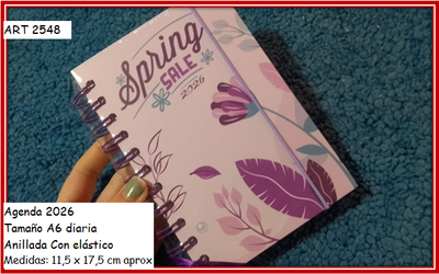 ART 2548 AGENDA DIARIA A6
