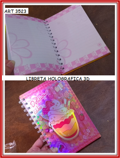 ART 3523 LIBRETA HOLOGRAFICA 3D