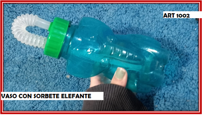 ART 1002 BOTELLA ANIMALITO CON SORBETE ELEFANTE