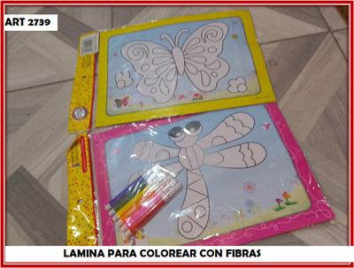 ART 2739 LAMINA PARA COLOREAR CON FIBRAS