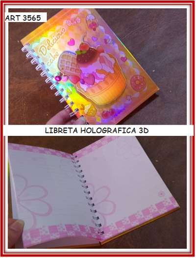 ART 3565 LIBRETA HOLOGRAFICA 3D