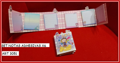 ART 3051 SET NOTAS ADHESIVAS X6 LABUBU