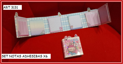 ART 3131 SET NOTAS ADHESIVAS X6 LABUBU