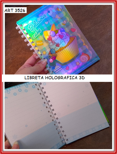 ART 3526 LIBRETA HOLOGRAFICA 3D