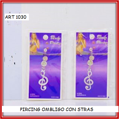 ART 1030 PIRCING OMBLIGO CON STRAS