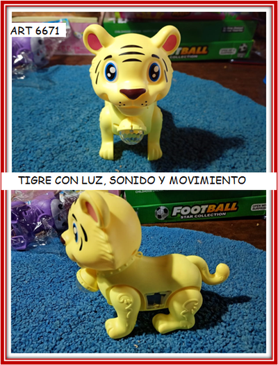 ART 6671 TIGRE CON LUZ SONIDO Y MOVIMIENTO