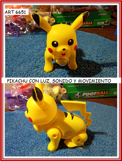 ART 6651 PIKACHU CON LUZ, SONIDO Y MOVIMIENTO