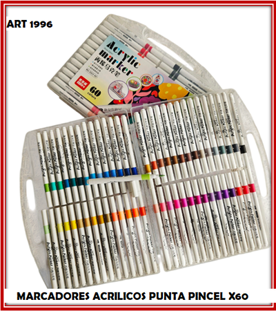 ART 1996 MARCADORES ACRILICO PUNTA PINCEL X60