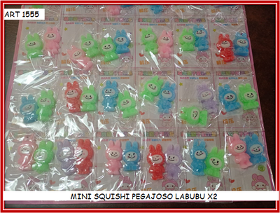 ART 1555 MINI SQUISHI PEGAJOSO LABUBU X2