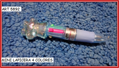 ART 5892 MINI LAPICERA 4 COLORES HUELLA CRISTAL