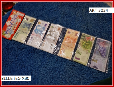 ART 3034 BILLETES X80