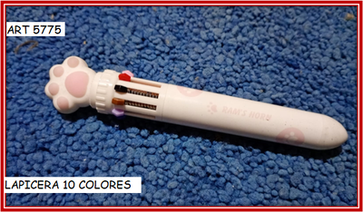 ART 5775 LAPICERA 10 COLORES HUELLA