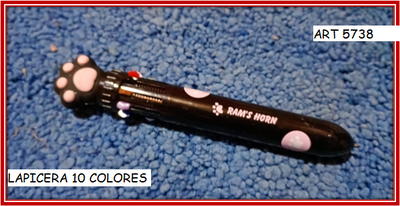 ART 5738 LAPICERA 10 COLORES HUELLA