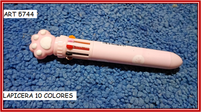ART 5744 LAPICERA 10 COLORES HUELLA