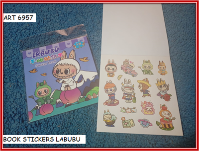 ART 6957 BOOK STICKERS LABUBU