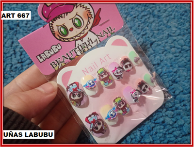 ART 667 UÑAS LABUBU