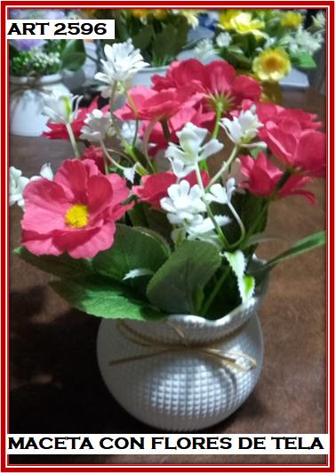 ART 2596 MACETA CON FLORES