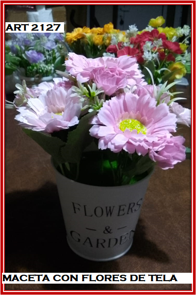 ART 2127 MACETA CON FLORES
