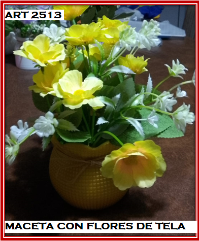 ART 2513 MACETA CON FLORES