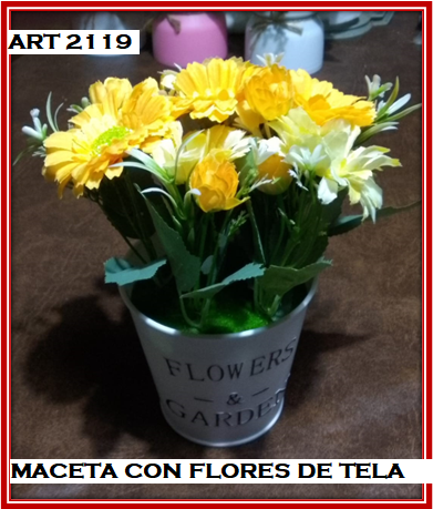 ART 2119 MACETA CON FLORES