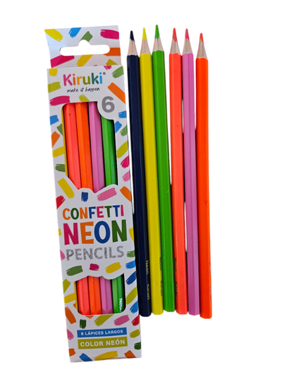 SOLO POR ENCARGUE Lapices neon x 6 Kiruki