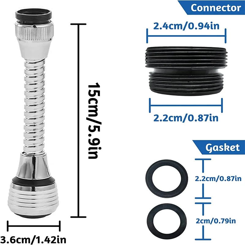 Extensor de canilla anti-splash 360°