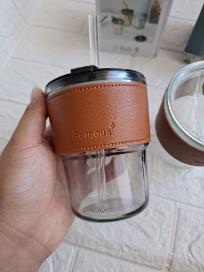 Vaso de vidrio coffe