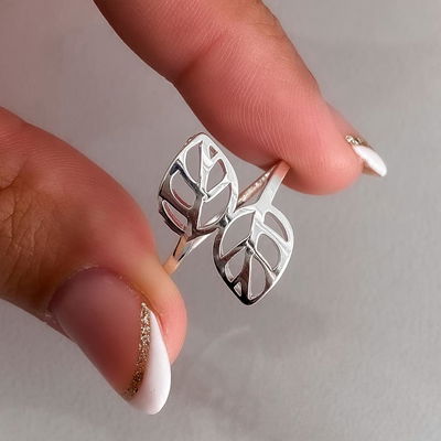 Anillo hojitas 