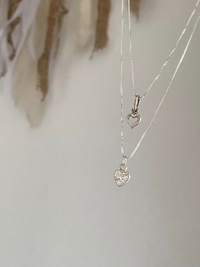 Cadenita corazon cristal 