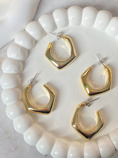 Aros rombo gold 