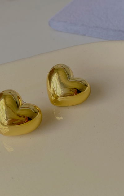 Aros corazón chunky 