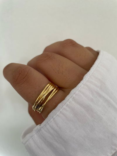 Anillo lineas chunky