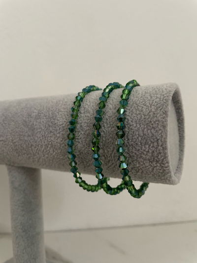 Pulsera cristales verdes 