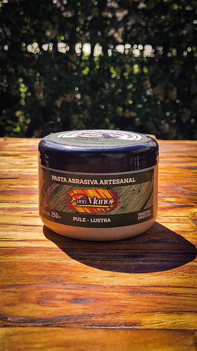 Pasta Abrasiva Artesanal 100% Natural X 250 Cc Madera Metal