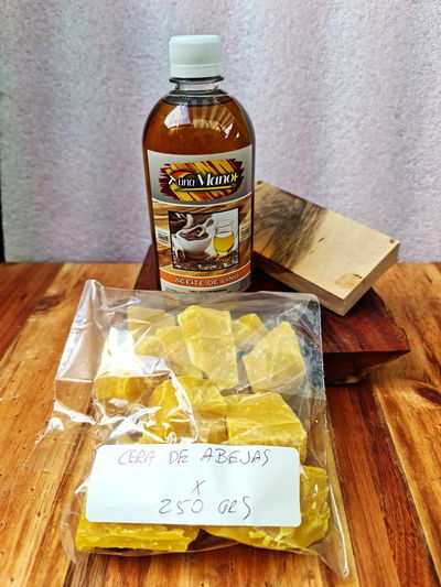 Combo Aceite de Lino x 500 cc + Cera de Abejas x 250 gr