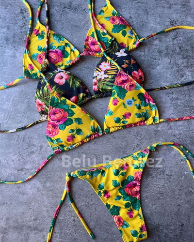 Bikini PROMO floreada 2 estampas DOCENA