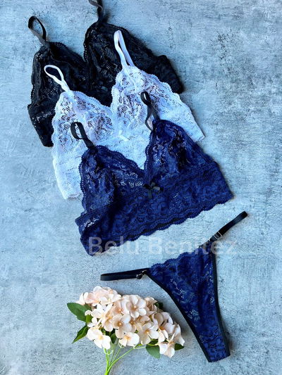 6 Conjunto brallet encaje a MEDIA DOCENA