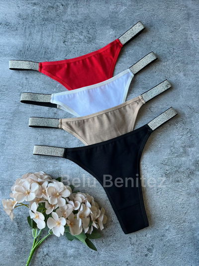 12 Les algodon elastico lurex DOCENA