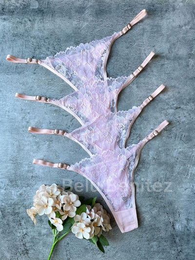 Les regulable encaje XL rosa DOCENA