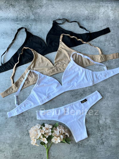 6 Conjunto brallet algodón MEDIA DOCENA