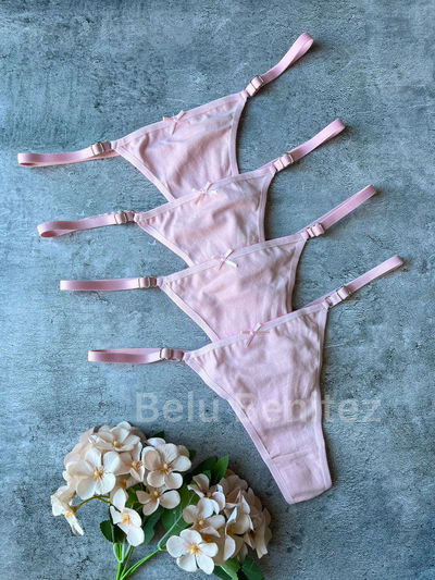 Les regulable algodón rosa DOCENA