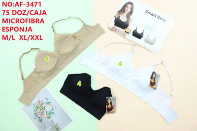 Corpiño microfibra broche MEDIA DOCENA