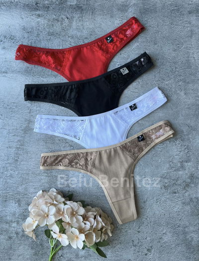 Colales algodón encaje PACK X3