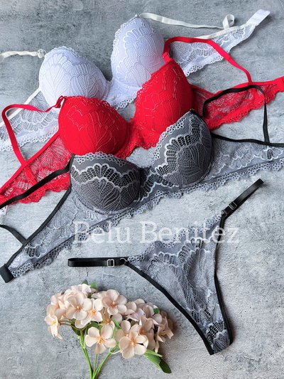 Conjunto encaje brillo por mayor