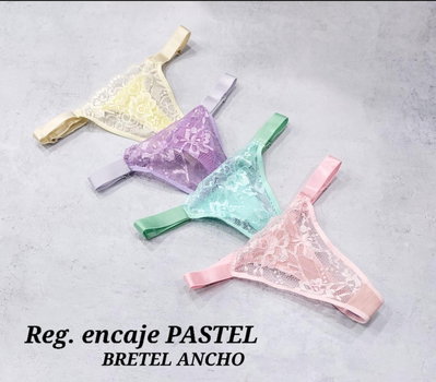Less encaje elástico A. pastel DOCENA