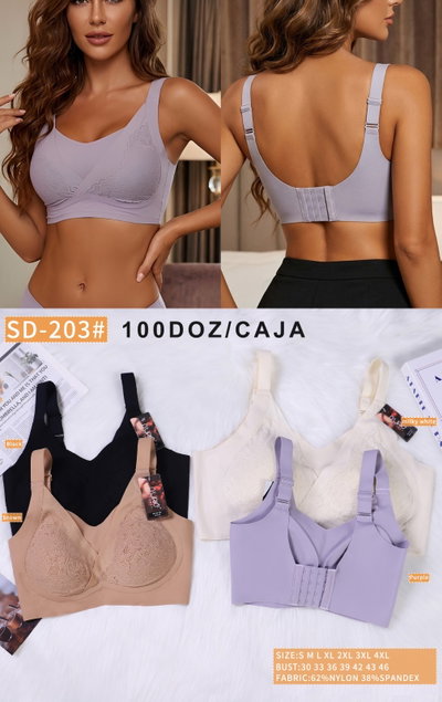 Corpiño segunda piel PACK X6 y PACK X12