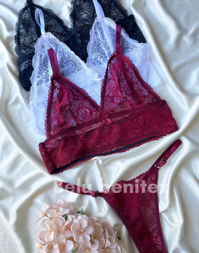 12 Conjunto brallet encaje c/bordo DOCENA
