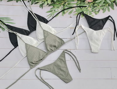 6 Bikini texturada 3 colores MEDIA DOCENA