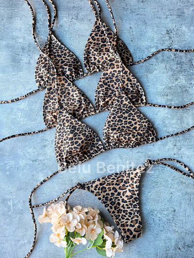 12 Bikini print 1 estampa marron DOCENA