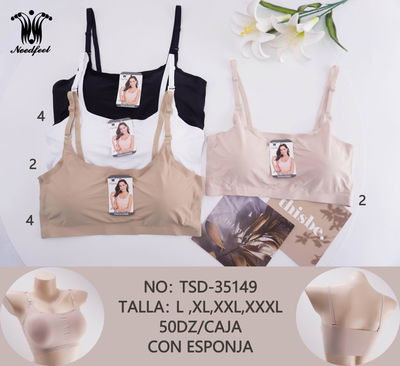 12 Corpiño segunda piel colores DOCENA